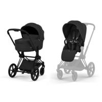 Універсальна коляска 2 в 1 Cybex Priam Matt Black / Sepia Black (526000011) 