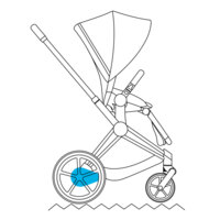 Шасі і каркас прогулянкового блоку Cybex ePriam 5.0 matt black (526000243)