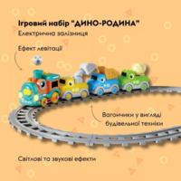 Ігровий набір OTAMANKO Дино-родина Електрична залізниця з м'ячиком, 29 деталей (4820298370311)