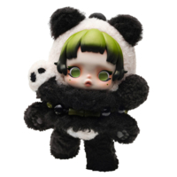 Коллекционная мягкая игрушка Pop Mart Skullpanda Lazy Panda (SPLP-01) 