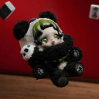 Колекційна м'яка іграшка Pop Mart Skullpanda Lazy Panda (SPLP-01)