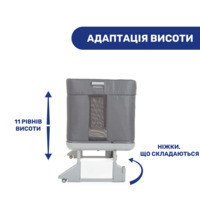 Кроватка 3 в 1 Chicco Next2Me Forever Темно-серая (79650.77)