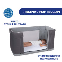Кроватка 3 в 1 Chicco Next2Me Forever Темно-серая (79650.77)