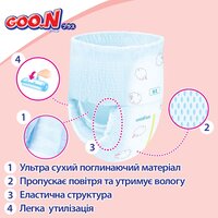 Трусики-підгузки GOO.N Plus для дітей 9-14 кг розмір L 44 шт. (4902011843408)