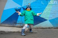 Дитячі сонцезахисні окуляри Koolsun Sport, біло-блакитні, розмір 3+ (KS-SPWHSH003)