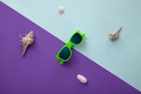 Детские солнцезащитные очки Koolsun Wawe, неоново-зеленые , размер 1+ (KS-WANG001)