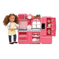 Набор мебели Our Generation Кухня для гурманов 94 аксессуара розовая (BD37365Z)