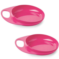 Тарілка для годування Nuvita Easy Eating, мілка, 2 шт., рожева (NV8451Pink) 