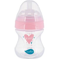 Антиколиковая бутылочка для кормления Nuvita Mimic Collection 0м+, 150мл, розовая (NV6011ROSA) 