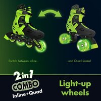 Ролики Neon COMBO SKATES Салатовий, Рамер 30-33 (NT09G4)