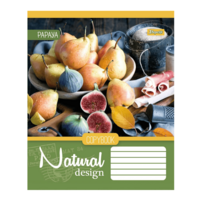 Зошит 1 Вересня Natural Fruits, клітинка, 60 аркушів (4823092216649) 