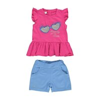Літній костюм для дівчинки iDO: футболка з шортами, 2 роки (4.U796.00/8418) 