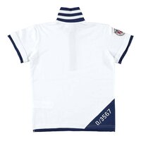 Белая футболка-поло iDO с джинсовым нагрудным карманом для мальчика 8 лет (4.W805.00/0113)