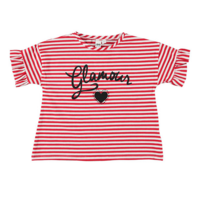 Смугаста футболка iDO Glamour для дівчинки 8 років (4.W875.00/2256) 