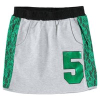 Літня трикотажна спідниця iDO з зеленим мереживом для дівчинки 6 років (4.W903.00/8992) 