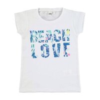 Біла футболка iDO з принтом Beach Love для дівчинки 12 років (4.U879.00/0113) 