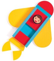 Набір дерев'яних геометричних фігур Djeco Ze Geo Vroom (DJ06436) 