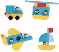 Набір дерев'яних геометричних фігур Djeco Ze Geo Vroom (DJ06436) 