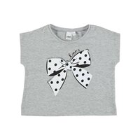 Серая футболка iDO с принтом 