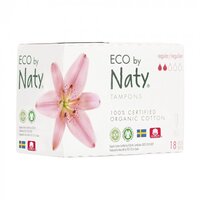 Органічні жіночі тампони Eco by Naty Regular, 18 шт. (7330933177238) 