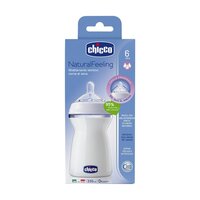 Пластикова пляшечка Chicco Natural Feeling з силіконовою соскою для дітей з 6 місяців, 330 мл (80737.00.50)