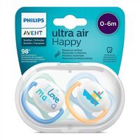 Пустышка Philips Avent Ultra Air I Love 0-6 мес, 2 шт