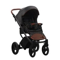 Універсальна коляска 2 в 1 Bebetto Luca 01В Графіт, чорна рама