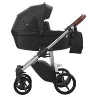 Універсальна коляска 2 в 1 Bebetto Luca 01В Графіт, чорна рама