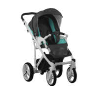 Універсальна коляска 2 в 1 Bebetto Magnum 383 W Графітово-бірюзова