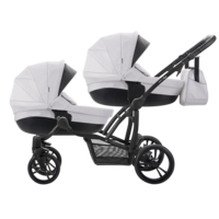 Дитяча коляска для двійні універсальна 2 в 1 Bebetto B 42 NEW (03) Cірий