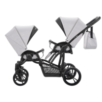 Дитяча коляска для двійні універсальна 2 в 1 Bebetto B 42 NEW (03) Cірий