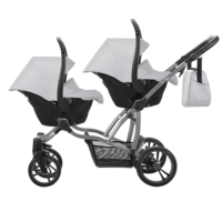 Дитяча коляска для двійні універсальна 2 в 1 Bebetto B 42 NEW (03) Cірий