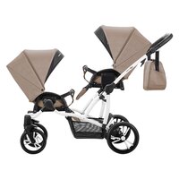 Дитяча коляска для двійні універсальна 2 в 1 Bebetto B 42 NEW (01) Бежева