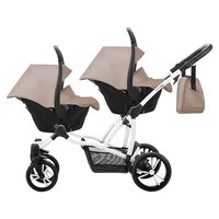 Дитяча коляска для двійні універсальна 2 в 1 Bebetto B 42 NEW (01) Бежева