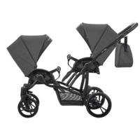 Дитяча коляска для двійні універсальна 2 в 1 Bebetto B 42 NEW (04) Чорна