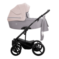 Дитячий візочок Bebetto Torino 2 в 1 (04W) Сіро-рожева, біла рама
