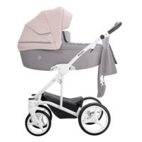 Дитячий візочок Bebetto Torino 2 в 1 (04В) Сіро-рожева, чорна рама