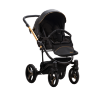 Дитячий візочок Bebetto Torino 2 в 1 SI (01) Чорна, золота рама