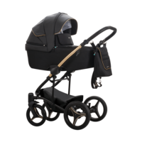 Дитячий візочок Bebetto Torino 2 в 1 SI (02) Чорна, мідна рама