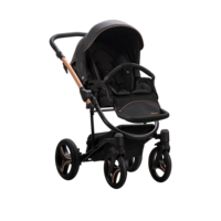 Дитячий візочок Bebetto Torino 2 в 1 SI (02) Чорна, мідна рама