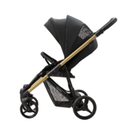 Коляска прогулянкова Bebetto Rainbow Gold 01 Чорна, золота рама