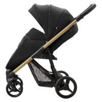 Коляска прогулянкова Bebetto Rainbow Gold 01 Чорна, золота рама