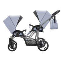 Дитяча коляска для двійні універсальна 2 в 1 Bebetto B 42 NEW (02) Синій