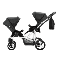 Дитяча коляска універсальна 2в1 для двійні Bebetto B 42 Simple (04) Чорний 