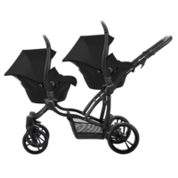 Дитяча коляска універсальна 2в1 для двійні Bebetto B 42 Simple (04) Чорний 