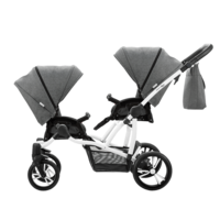 Дитяча коляска універсальна 2в1 для двійні Bebetto B 42 Simple (02) Сірий
