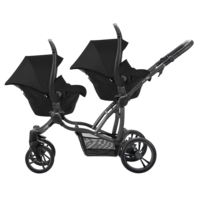 Дитяча коляска універсальна 2в1 для двійні Bebetto B 42 Simple (02) Сірий