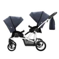 Дитяча коляска універсальна 2в1 для двійні Bebetto B 42 Simple (03) Сірий