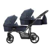 Дитяча коляска універсальна 2в1 для двійні Bebetto B 42 Simple (03) Сірий