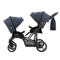 Дитяча коляска універсальна 2в1 для двійні Bebetto B 42 Simple (03) Сірий